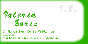 valeria boris business card